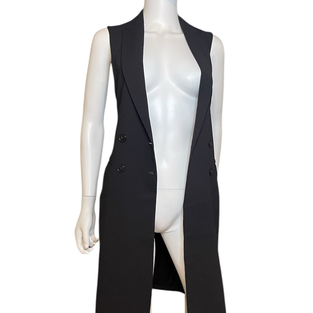 H&M Black Double-Breasted Midi Dress